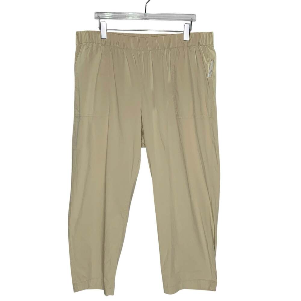 Gap High Rise Pull On Tec Wicker Tan Pants XXL NEW Comfort Casual